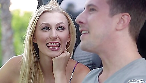 Brunette milf sucks a teen brunette and gets her pussy filled