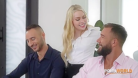 Petite bitch with a small ass gets fucked in a group