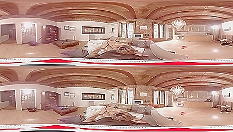 Sexy babe gets whipped by her lucky boyfriend in vr porn clip