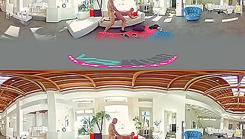 Sexy brunette pussy plays with a big dick in a porn video