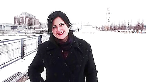 Big ass blonde fucks hard in the pussy in a cuckold video