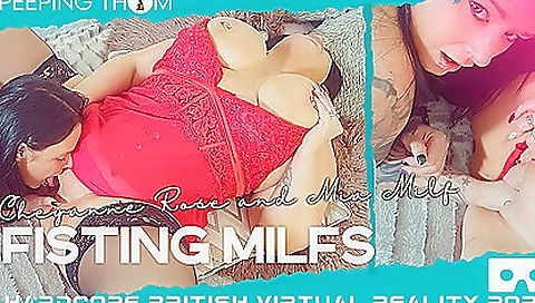 Busty lesbian hottie gets fucked in different positions