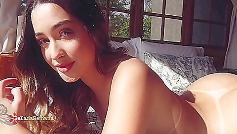 Stunning solo video with a sexy lingerie-clad beauty