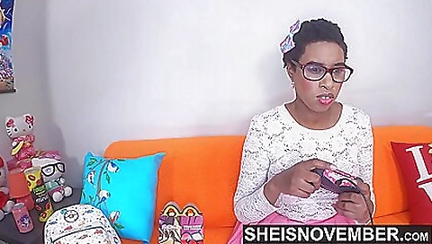 Stepdad blackmailing his ebony mistress for a porn video