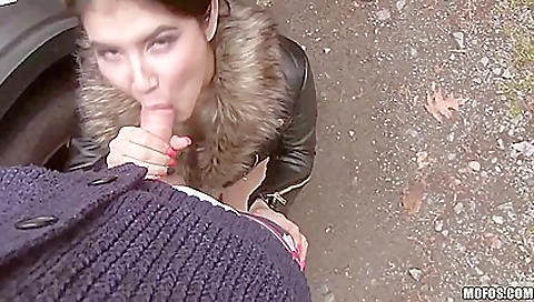 Czech brunette getting her pussy deepthroated by her boyfriend