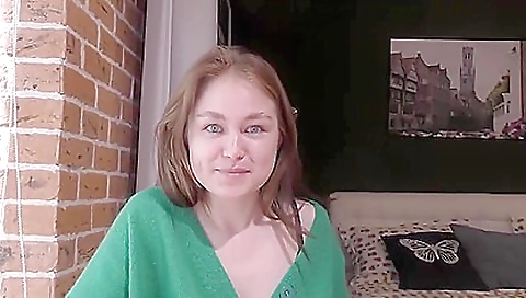 Big cock teen fingering her shaved pussy with cumshot on