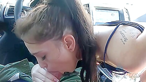 Car is a good place for her to get fucked and get wet