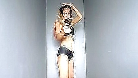 Asian babe in lingerie wears no clothes in the vr porn