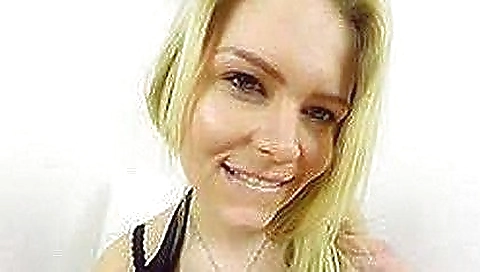 Solo female porn with a beautiful body in white dress