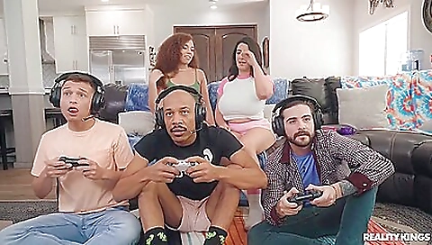 Redhead with sexy lingerie fucks a big cock in front