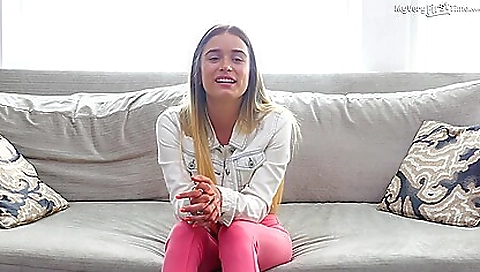 Stunning teen gets on the cam and shows us her first tattoo