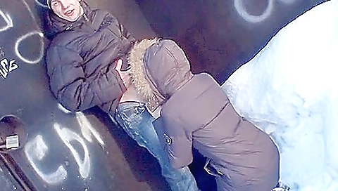 I'm fucking my boyfriend's cock outdoors and masturbating